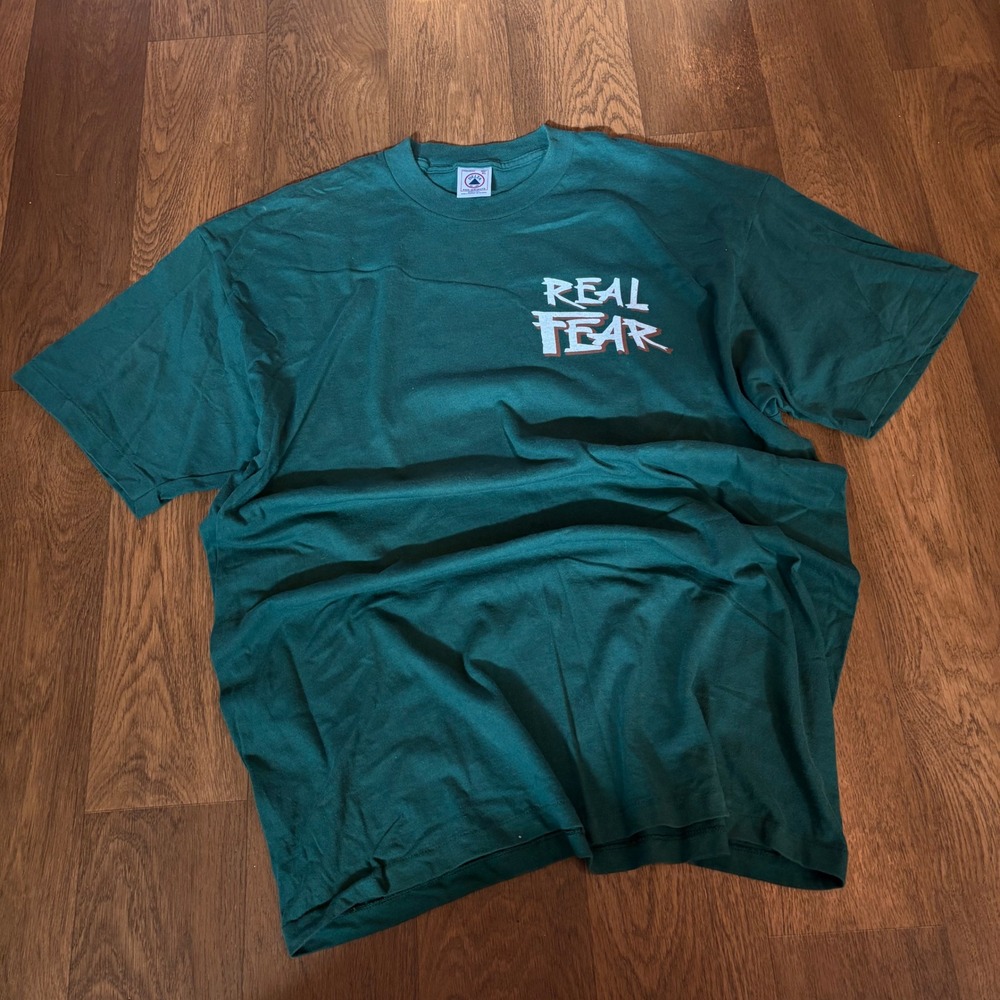 Vintage 90's Delta Tag Real Fear Christian Commit To Jesus Single Stitch T Shirt - Picture 3 of 8